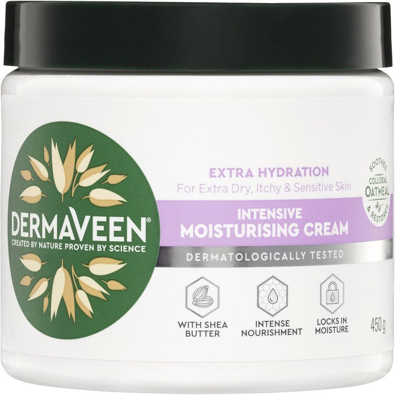 DermaVeen Intensive Extra Hydration Moisturising Cream 450g - VITAL+ Pharmacy