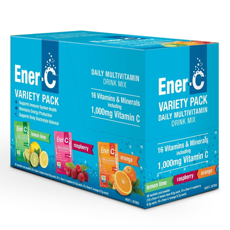 Ener-C Daily Multivitamin Drink Mix Variety Pack 30 Sachets - VITAL+ Pharmacy