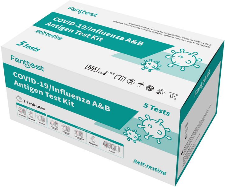 Fanttest COVID-19/ Influenza A&B Antigen Test Kit - VITAL+ Pharmacy