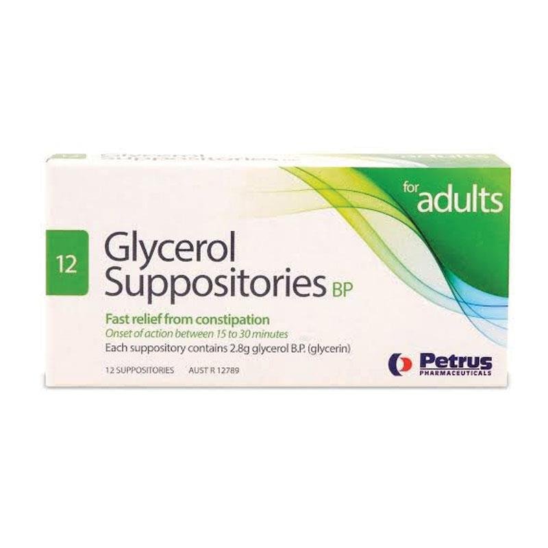 Glycerol Adult Petrus 12 Suppositories - VITAL+ Pharmacy
