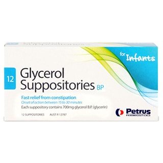 Glycerol for Infants 12 Suppositories - VITAL+ Pharmacy