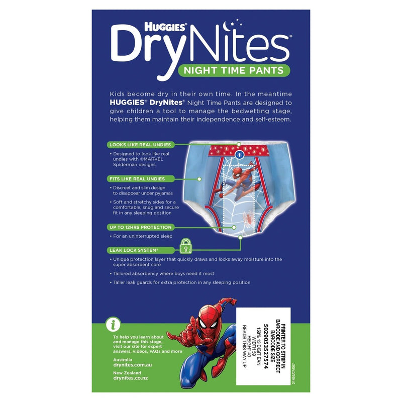 Huggies DryNites Boys 4-7 Years 9 Pack - VITAL+ Pharmacy