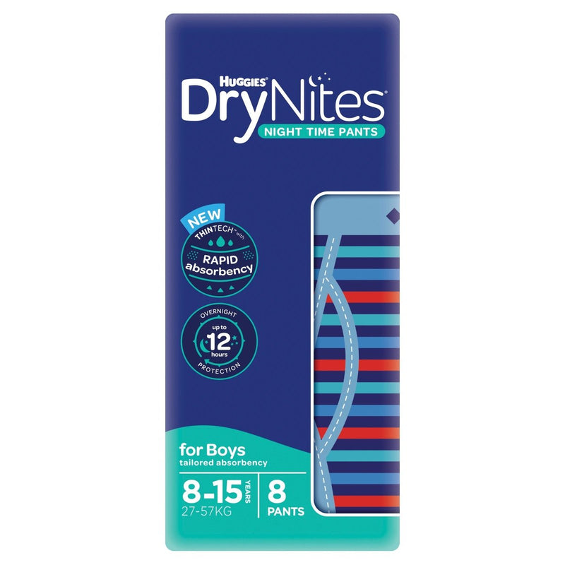 Huggies DryNites Boys 8-15 Years 8 Pack - VITAL+ Pharmacy