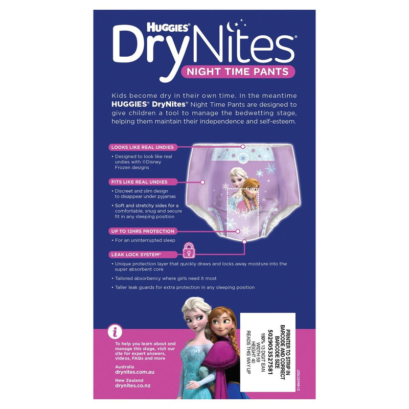 Huggies DryNites Girls 4-7 Years 9 Pack - VITAL+ Pharmacy