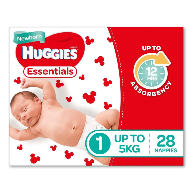 Huggies Nappies Essential Newborn 28 Pack - VITAL+ Pharmacy