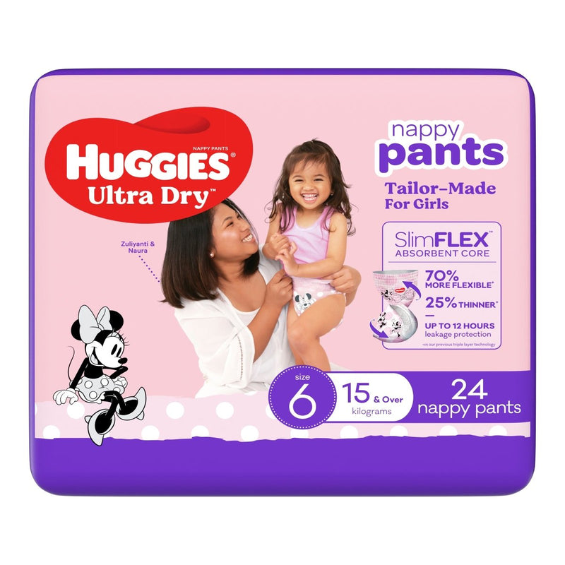 Huggies Nappies Pants Junior Girl 24 Pack - VITAL+ Pharmacy