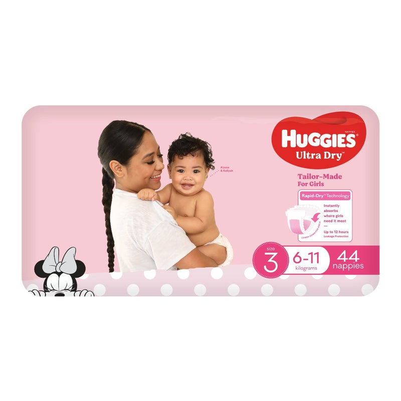 Huggies Nappies Ultra Dry Crawler Girl 44 Pack - VITAL+ Pharmacy