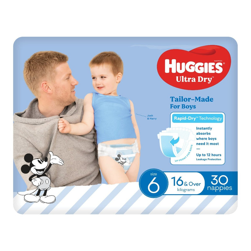 Huggies Nappies Ultra Dry Junior Boy 30 Pack - VITAL+ Pharmacy