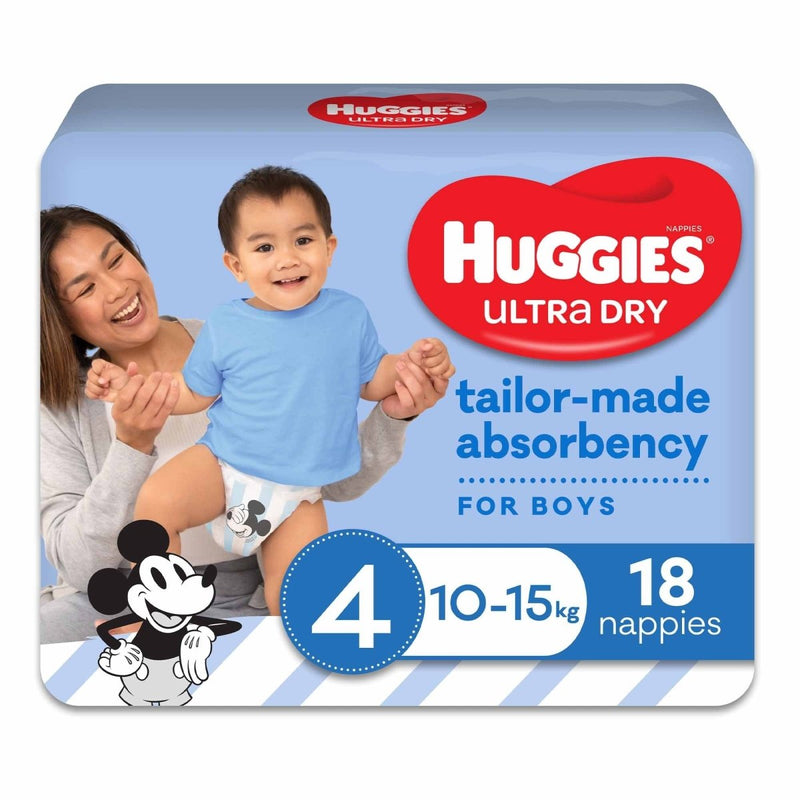 Huggies Nappies Ultra Dry Toddler Boy 18 Pack - VITAL+ Pharmacy