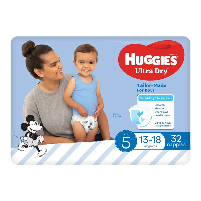 Huggies Nappies Ultra Dry Walker Boy 32 Pack - VITAL+ Pharmacy