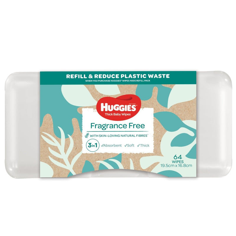 Huggies Refillable Baby Wipes Tub 64 Pack - VITAL+ Pharmacy