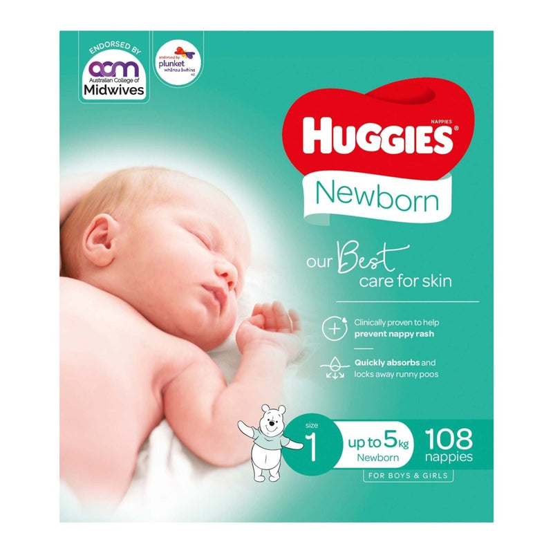 Huggies Ultimate Nappies Newborn 108 Pack - VITAL+ Pharmacy