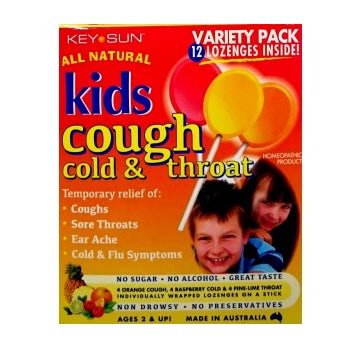 Key Sun Kids Cough Cold & Throat Lozenges Variety Pack - VITAL+ Pharmacy