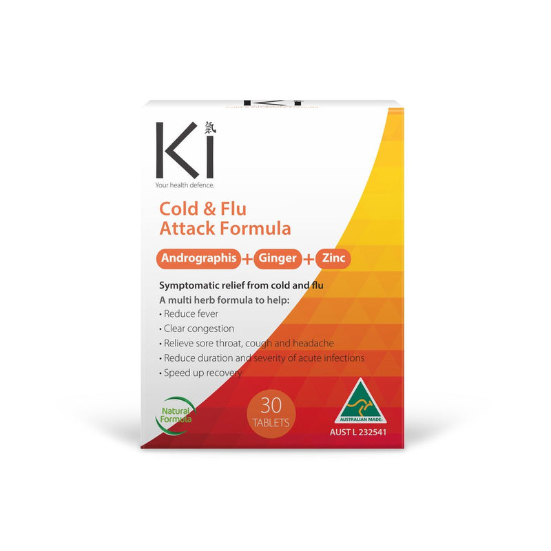 Ki Cold & Flu Attack Formula 30 Tablets - VITAL+ Pharmacy