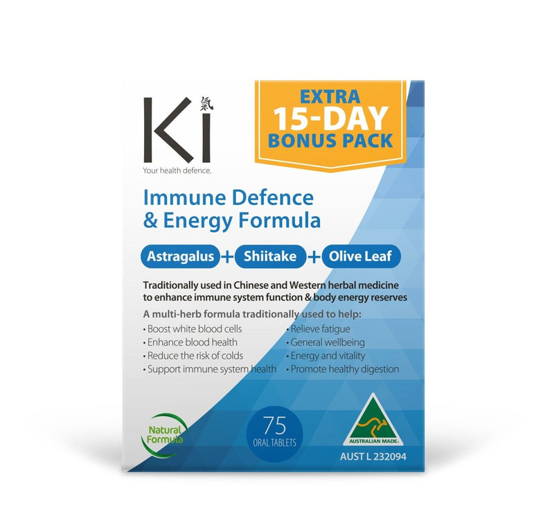 KI Immune Defence & Energy Formula 75 Tablets - VITAL+ Pharmacy