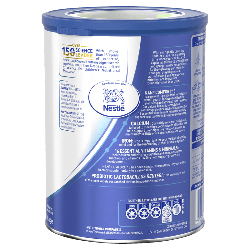 Nestlé NAN Comfort 3 Toddler 1+ Years Milk Drink Powder 800g - VITAL+ Pharmacy