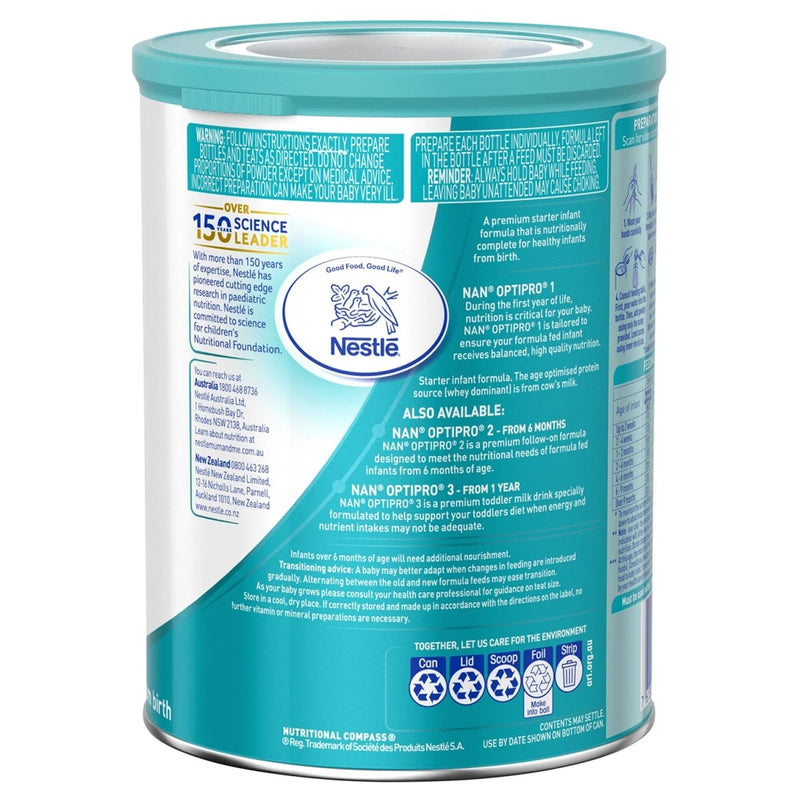 Nestlé NAN Optipro 1 From Birth Premium Starter Infant Formula Powder 800g - VITAL+ Pharmacy