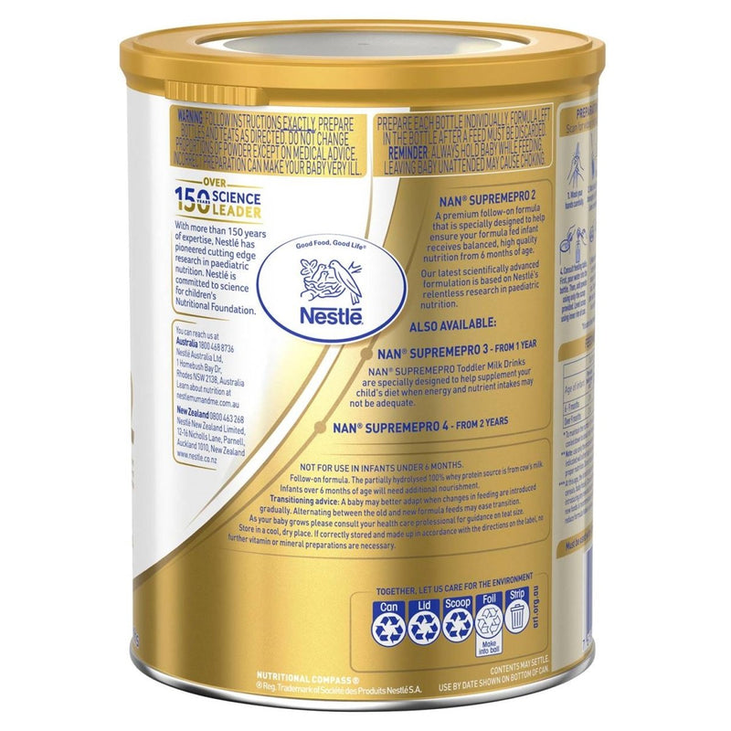 Nestlé NAN SUPREMEpro 2 6-12 Months Premium Follow-On Formula Powder 800g - VITAL+ Pharmacy