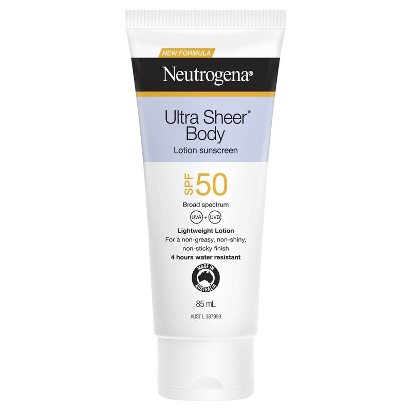 Neutrogena Ultra Sheer Body Lotion Sunscreen SPF50+ 85mL - VITAL+ Pharmacy