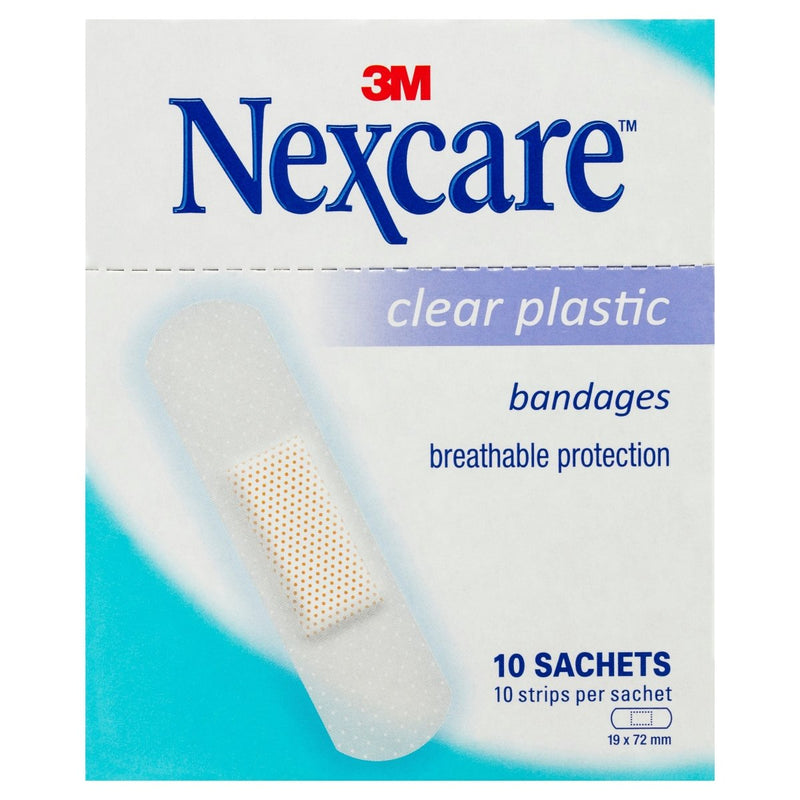 Nexcare Clear Plastic Strips Sachet 10 x 10 Single - VITAL+ Pharmacy