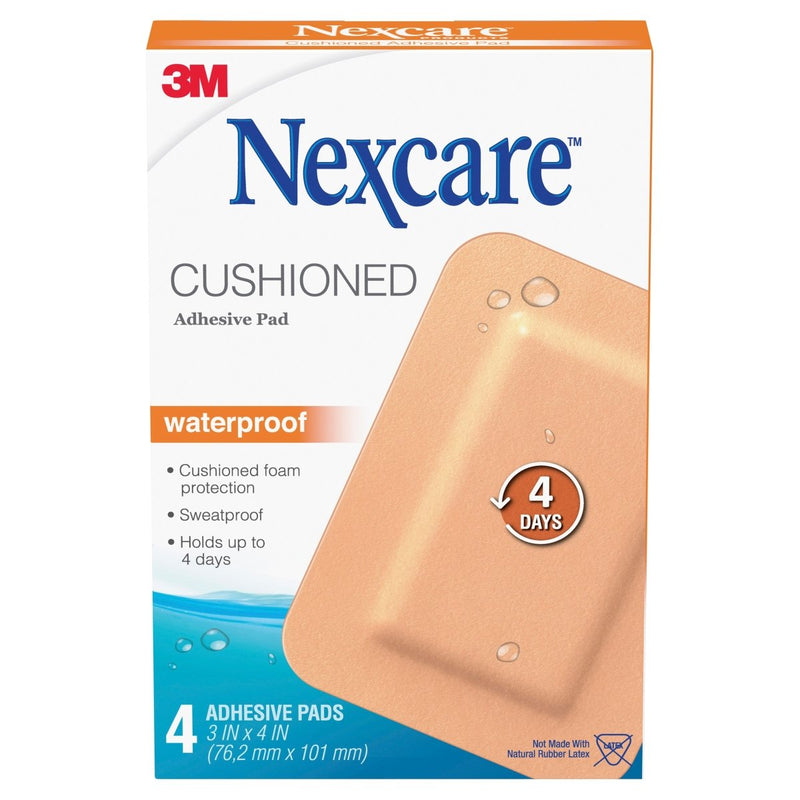Nexcare Cushioned Waterproof Adhesive Pad 4 Pack - VITAL+ Pharmacy
