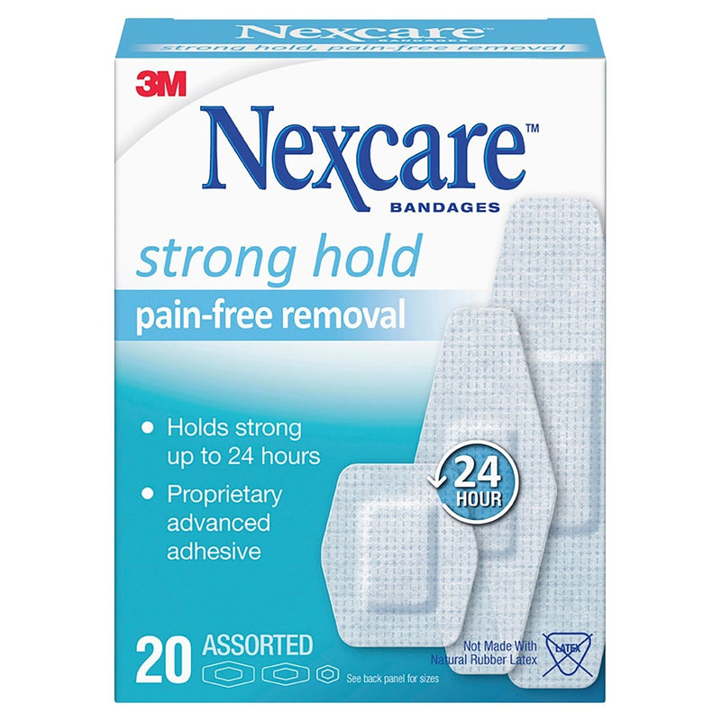 Nexcare Strong Hold Pain-Free Removal Strips Assorted 20 Pack - VITAL+ Pharmacy
