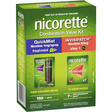 Nicorette Combination Value Kit 150 Sprays & 7 Patches - VITAL+ Pharmacy