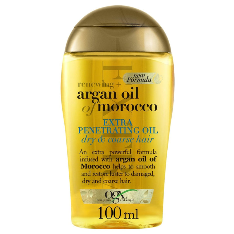 OGX Renewing + Hydrating & Shine Argan Oil Of Morocco Extra Penetrating Oil For Damaged & Heat Styled Hair 100mL - VITAL+ Pharmacy