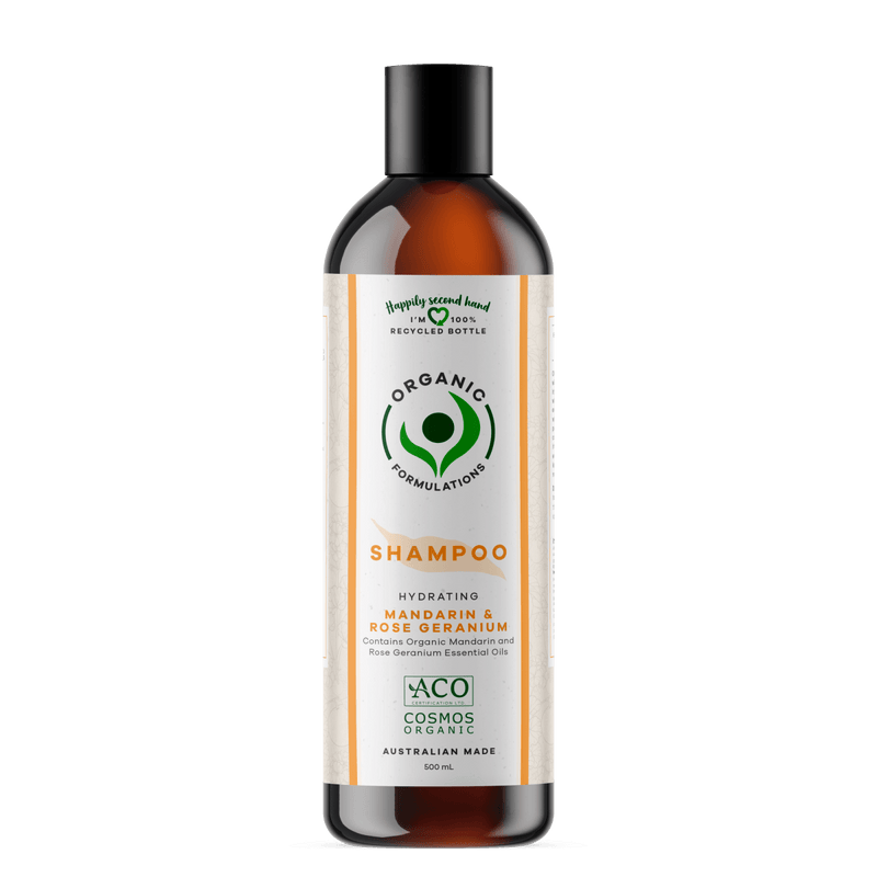 Organic Formulations Hydrating Mandarin & Rose Geranium Shampoo 500mL - VITAL+ Pharmacy
