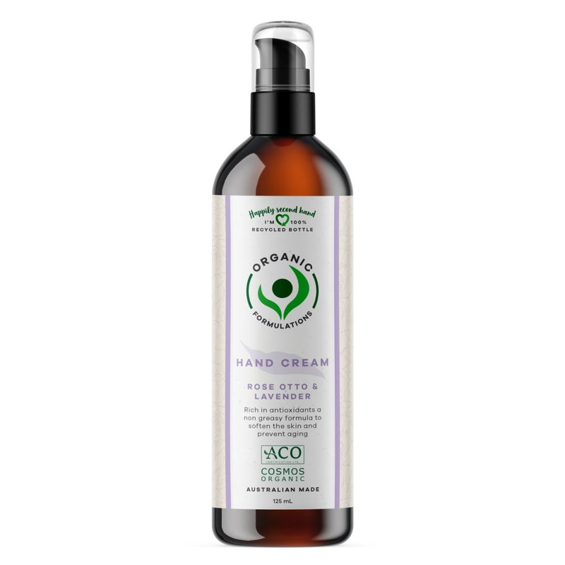Organic Formulations Rose Otto & Lavender Hand Cream 125mL - VITAL+ Pharmacy