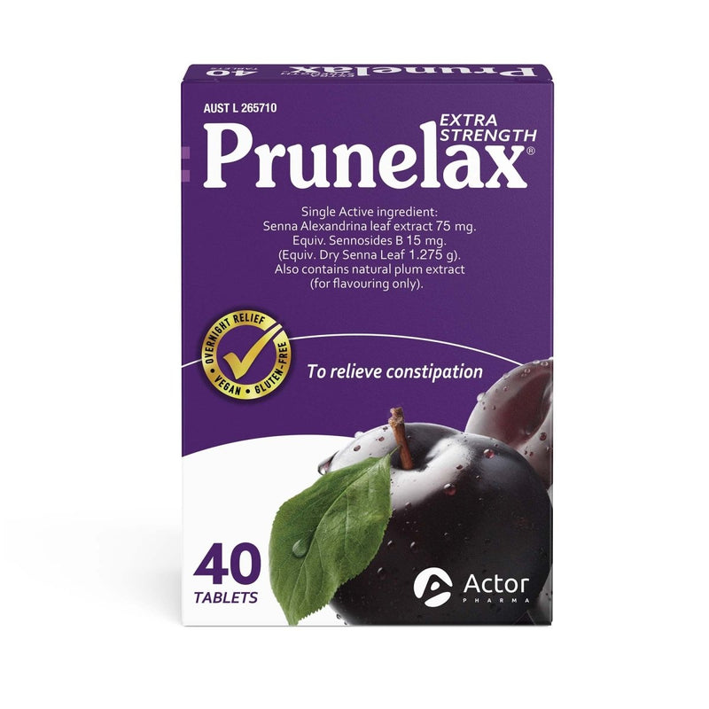 Prunelax Extra Strength Senna Laxative 40 Tablets - VITAL+ Pharmacy