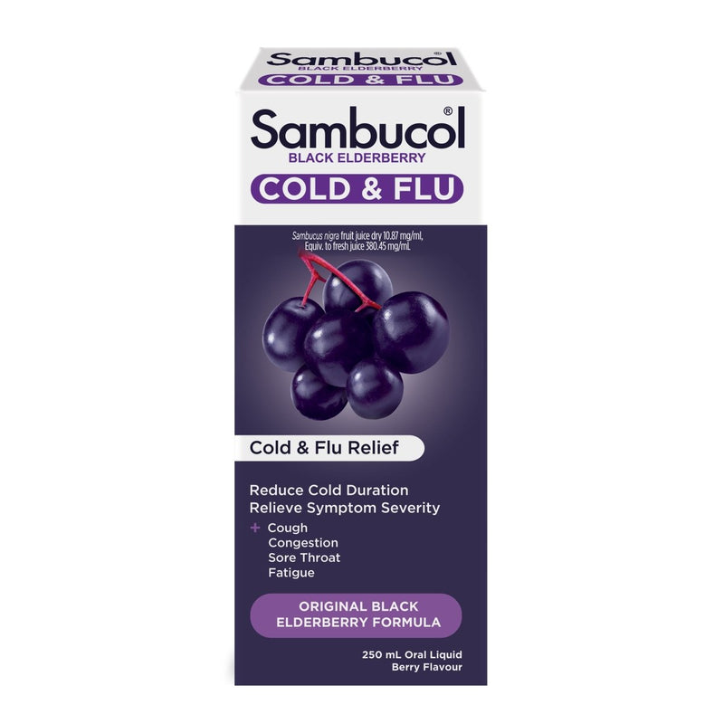 Sambucol Cold & Flu Oral Liquid 250mL - VITAL+ Pharmacy