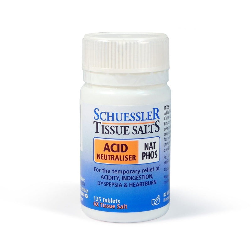 Schuessler Tissue Salts Acid Neutraliser Nat Phos 125 Tablets - VITAL+ Pharmacy