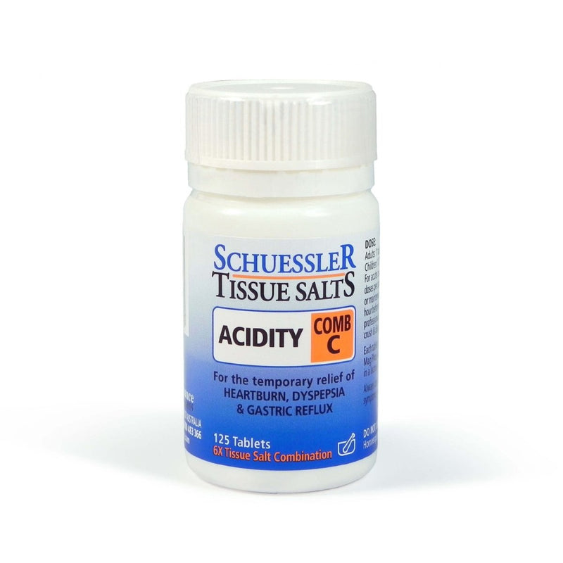 Schuessler Tissue Salts Acidity Comb C 125 Tablets - VITAL+ Pharmacy