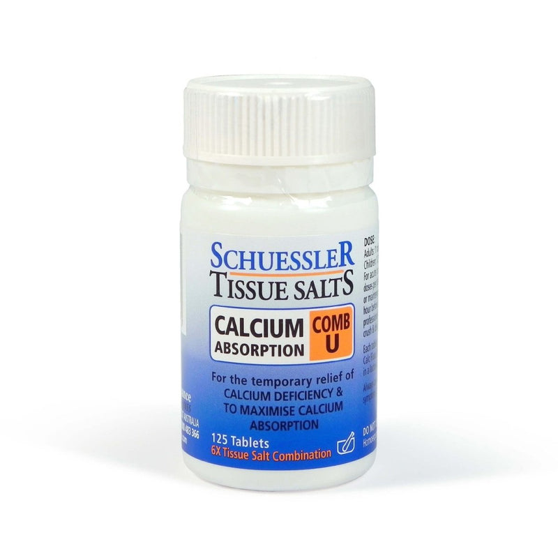 Schuessler Tissue Salts Calcium Absorption Comb U 125 Tablets - VITAL+ Pharmacy