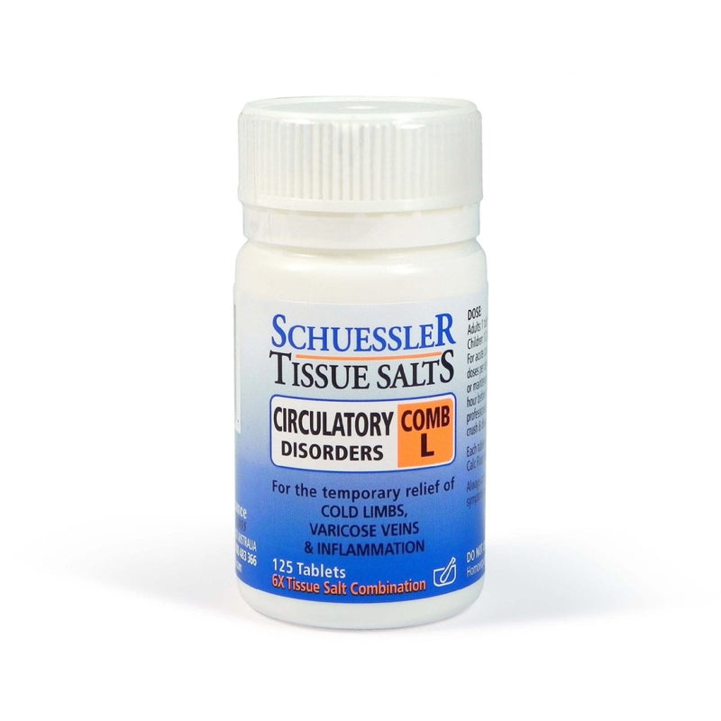 Schuessler Tissue Salts Circulatory Disorders Comb L 125 Tablets - VITAL+ Pharmacy