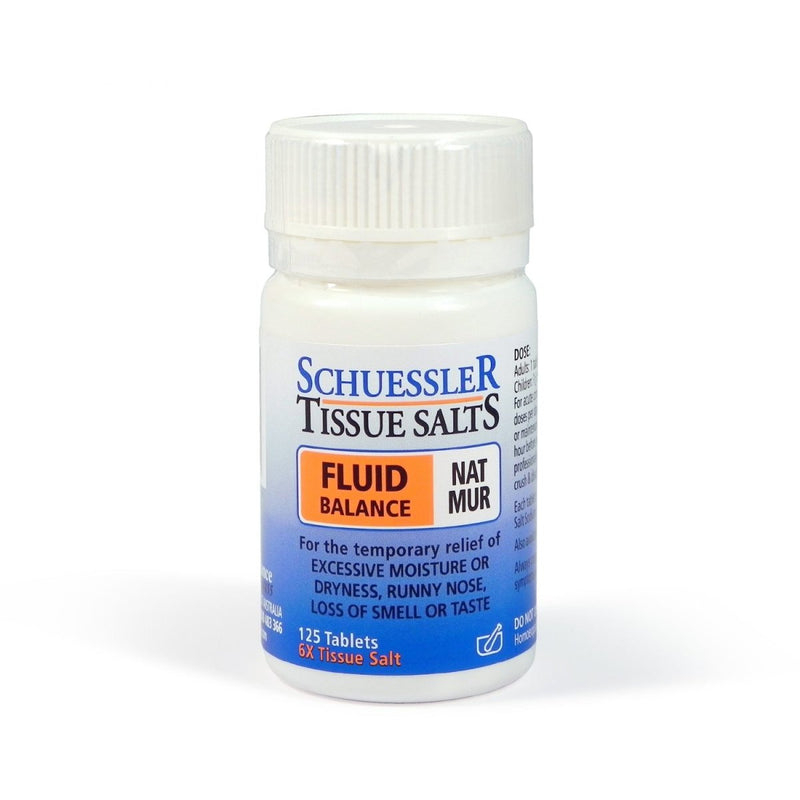 Schuessler Tissue Salts Fluid Balance Nat Mur 125 Tablets - VITAL+ Pharmacy