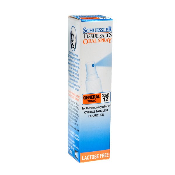 Schuessler Tissue Salts General Tonic Oral Spray Comb 12 30mL - VITAL+ Pharmacy