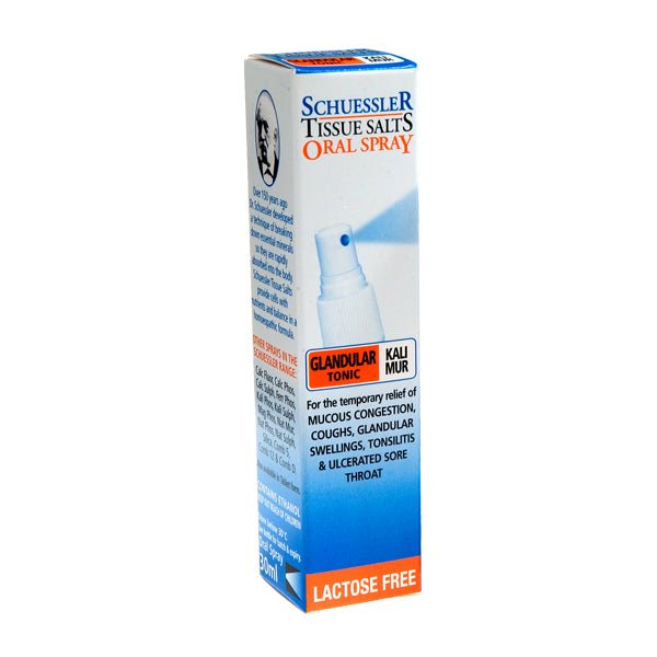 Schuessler Tissue Salts Glandular Tonic Oral Spray Kali Mur 30mL - VITAL+ Pharmacy