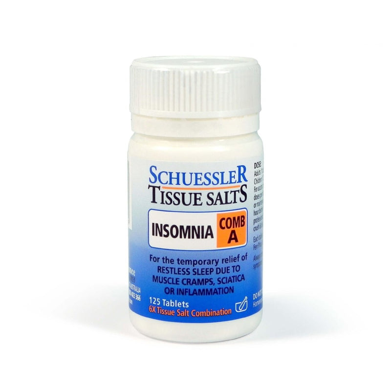 Schuessler Tissue Salts Insomnia Comb A 125 Tablets - VITAL+ Pharmacy