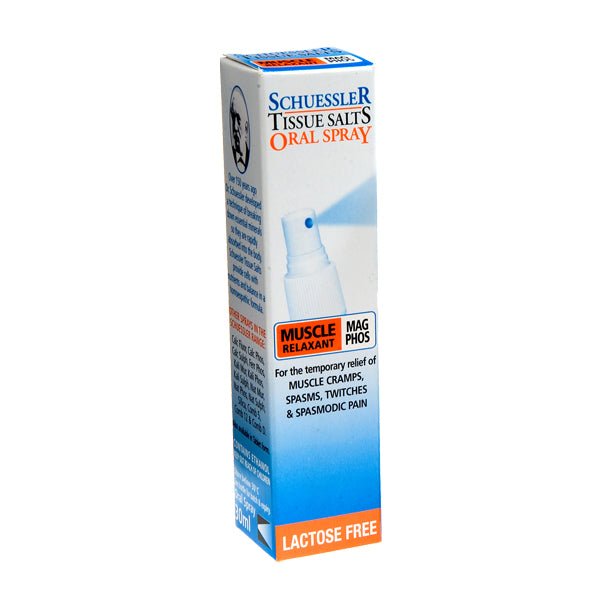 Schuessler Tissue Salts Muscle Relaxant Oral Spray Mag Phos 30mL - VITAL+ Pharmacy