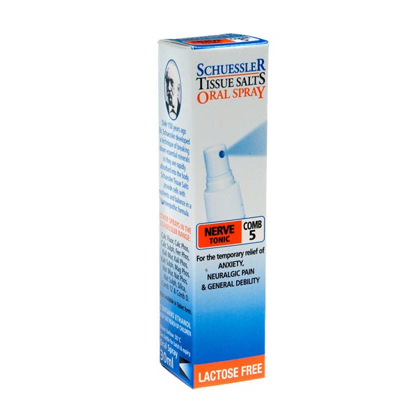 Schuessler Tissue Salts Nerve Tonic Oral Spray Comb 5 30mL - VITAL+ Pharmacy