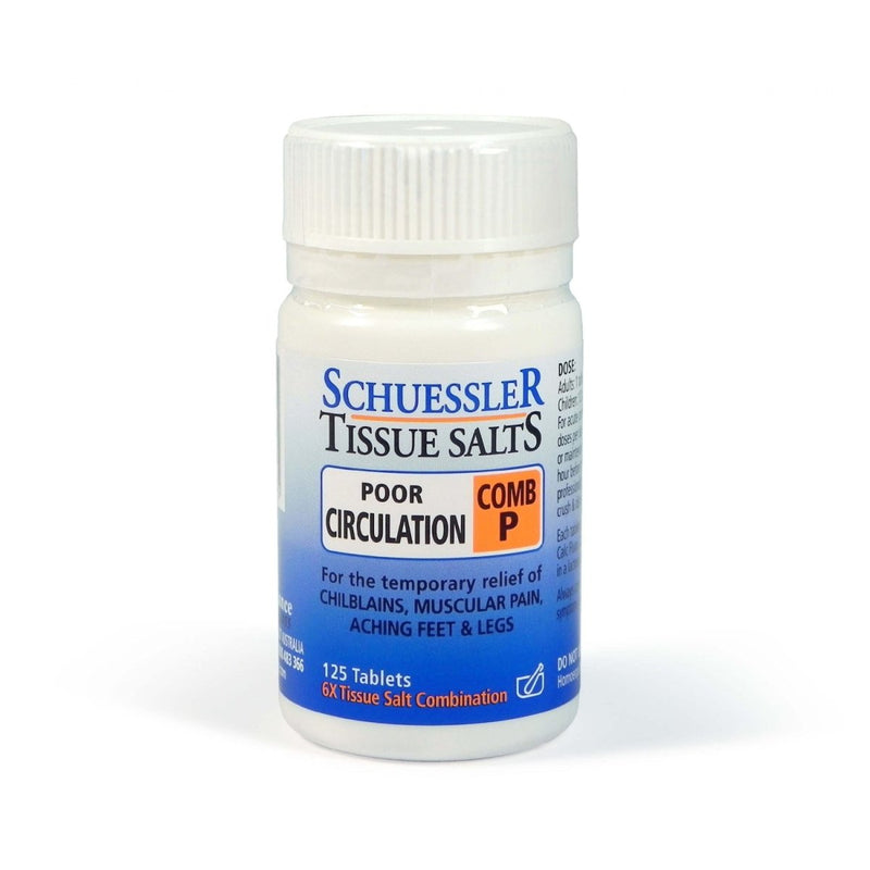 Schuessler Tissue Salts Poor Circulation Comb P 125 Tablets - VITAL+ Pharmacy