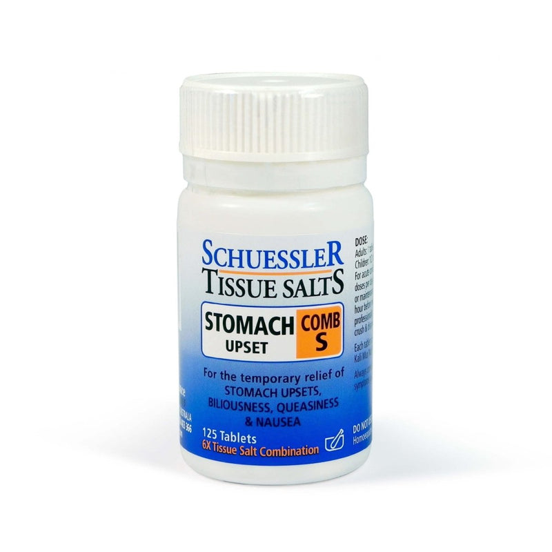 Schuessler Tissue Salts Stomach Upset Comb S 125 Tablets - VITAL+ Pharmacy