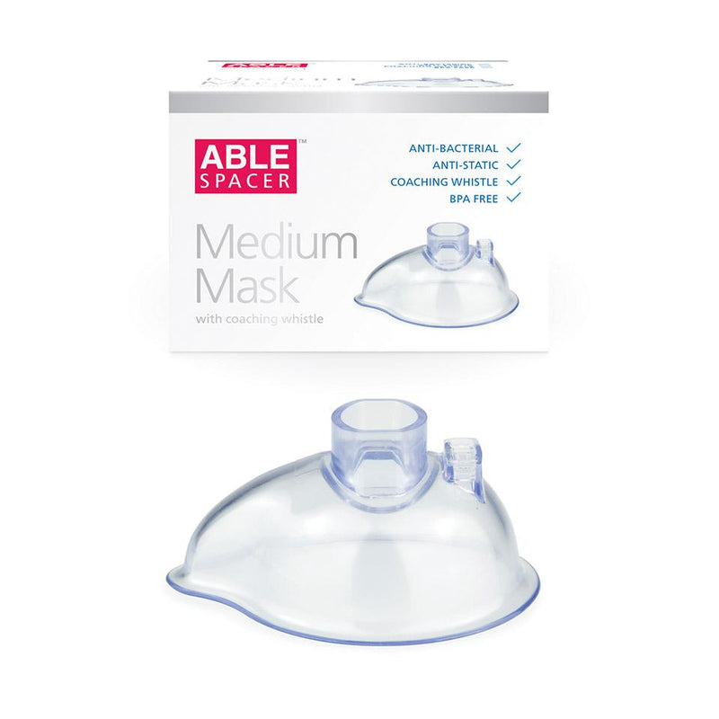 Able Spacer Medium Mask with Coaching Whistle - Vital Pharmacy Supplies
