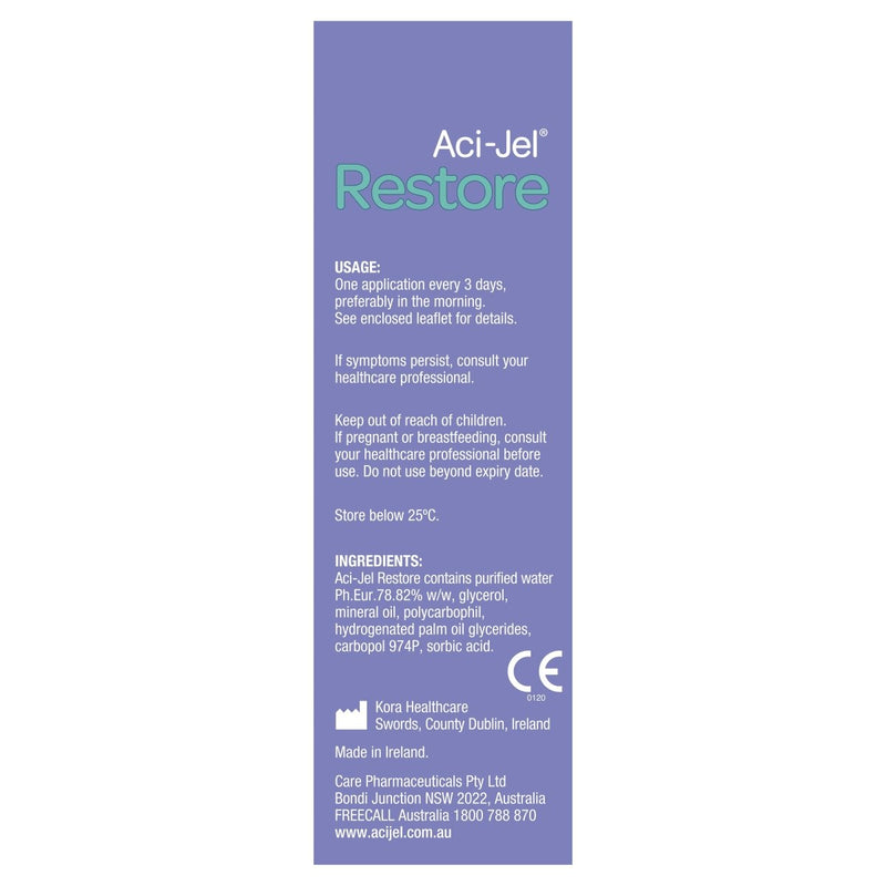 Aci-Jel Restore Vaginal Moisturiser 6 Pack - Vital Pharmacy Supplies