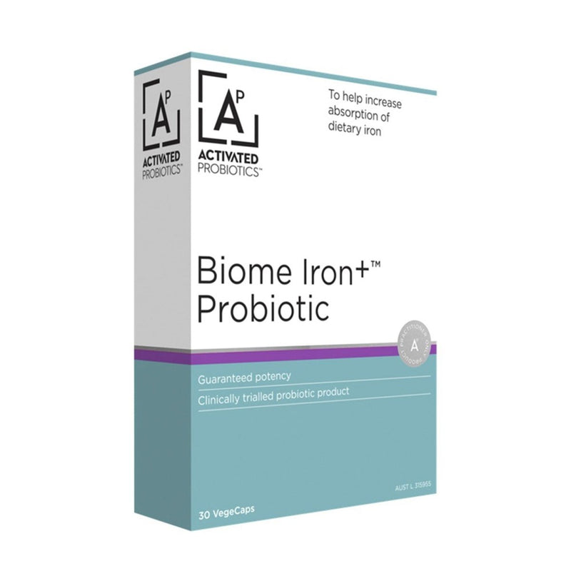Activated Probiotics Biome Iron+ Probiotic 30 Capsules - Vital Pharmacy Supplies