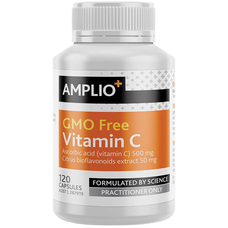 Amplio GMO Free Vitamin C 120 Capsules - Vital Pharmacy Supplies