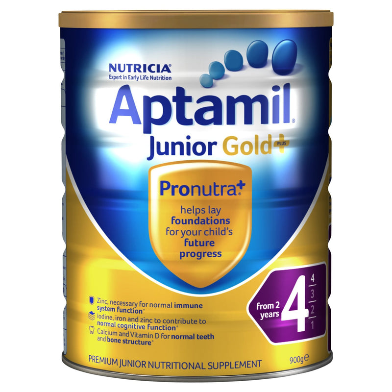 Aptamil Gold+ 4 Junior Nutritional Supplement Milk Drink From 2 Years 900g - Vital Pharmacy Supplies