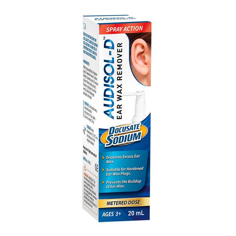 Audisol-D Ear Wax Remover Spray 20mL - Vital Pharmacy Supplies
